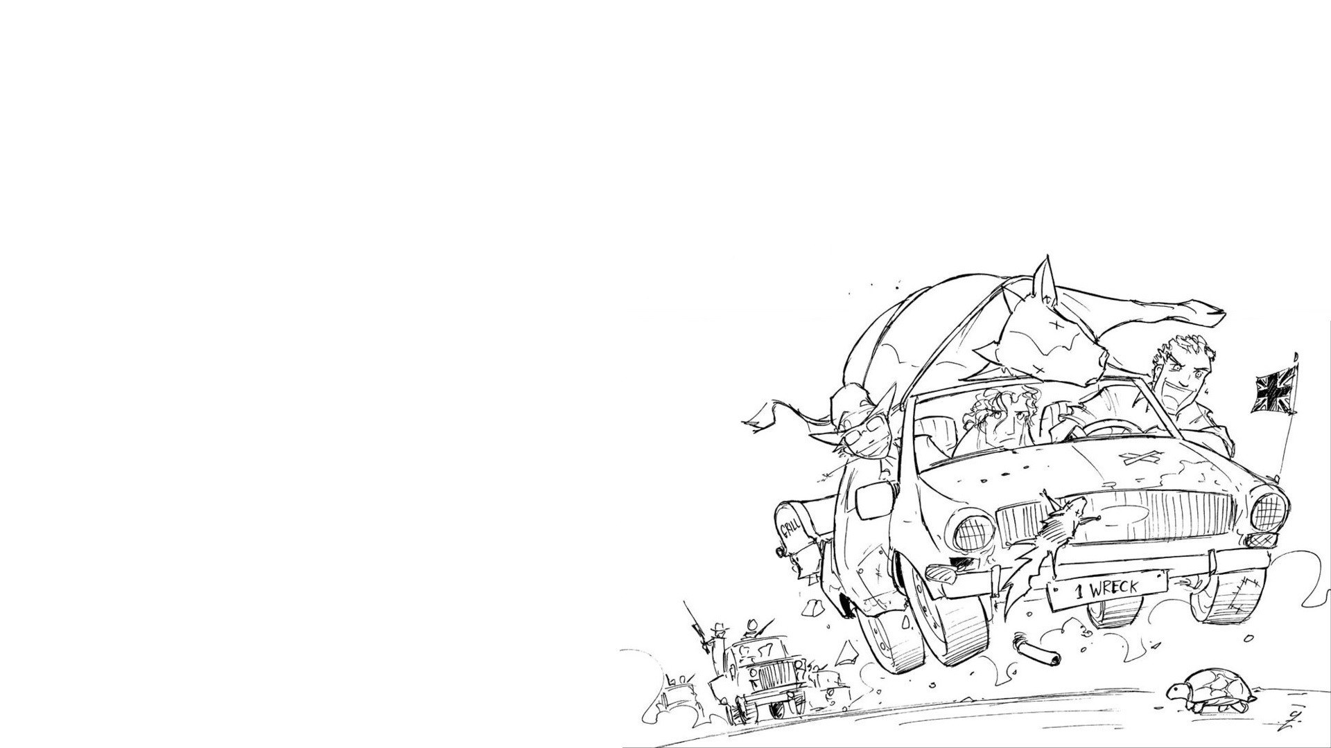car crash cartoon