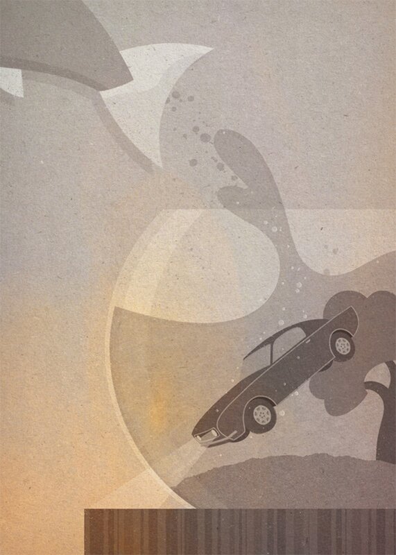 Car crash illustration