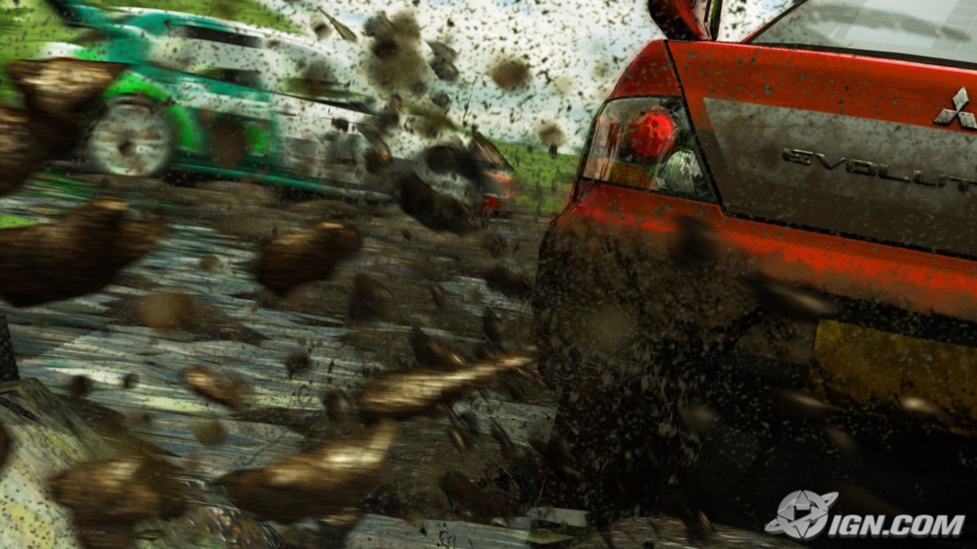 car crash in mud