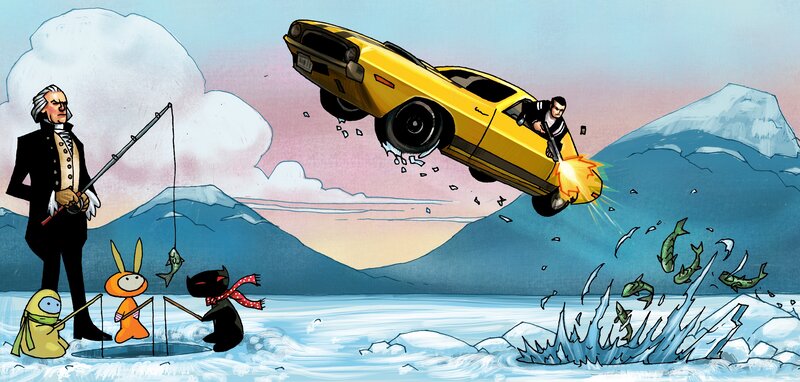 Car crash on ice