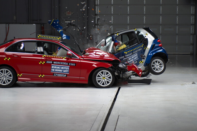 Car crash test collision
