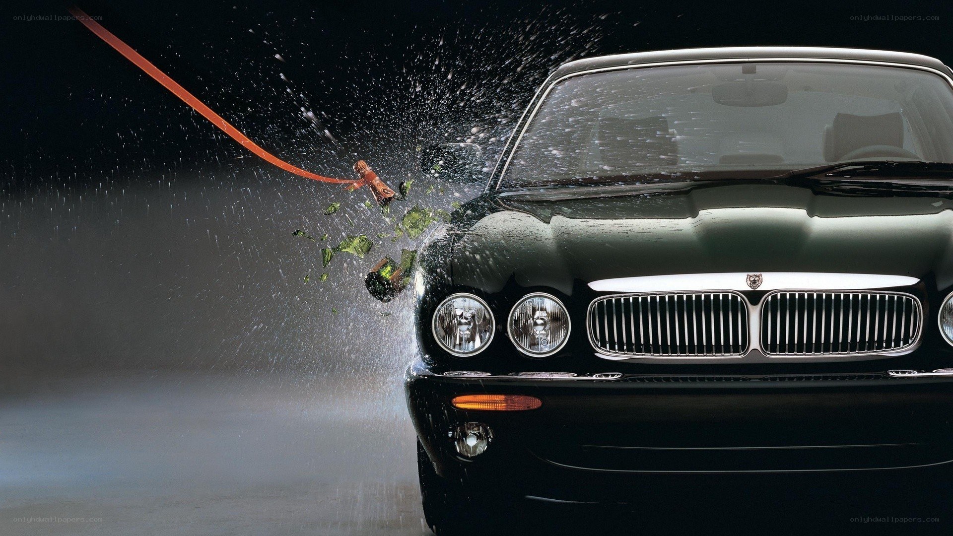 Car crash with hose impact