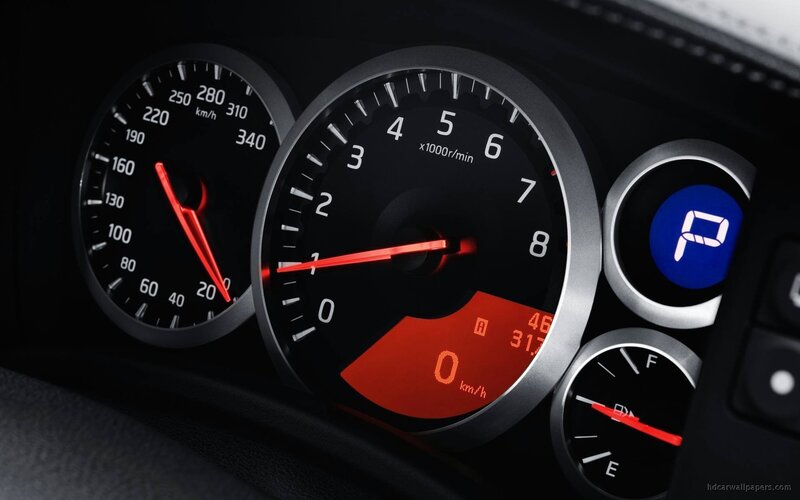 Car Dashboard — Black, Dramatic, Photograph, Speedometer, Tachometer, Fuel Gauge