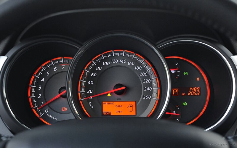 Car Dashboard — Black, Neutral, Photograph, Speedometer, Tachometer, Digital Display, Red