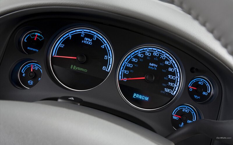 Car Dashboard — Black, Neutral, Photograph, Steering Wheel, Gauges, Digital Display, Blue, Gray