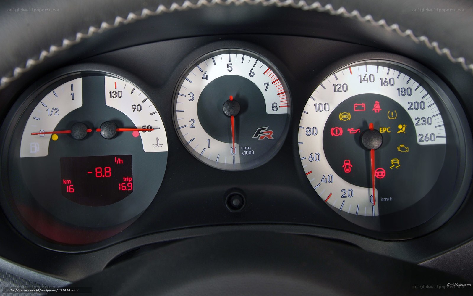 car dashboard close-up