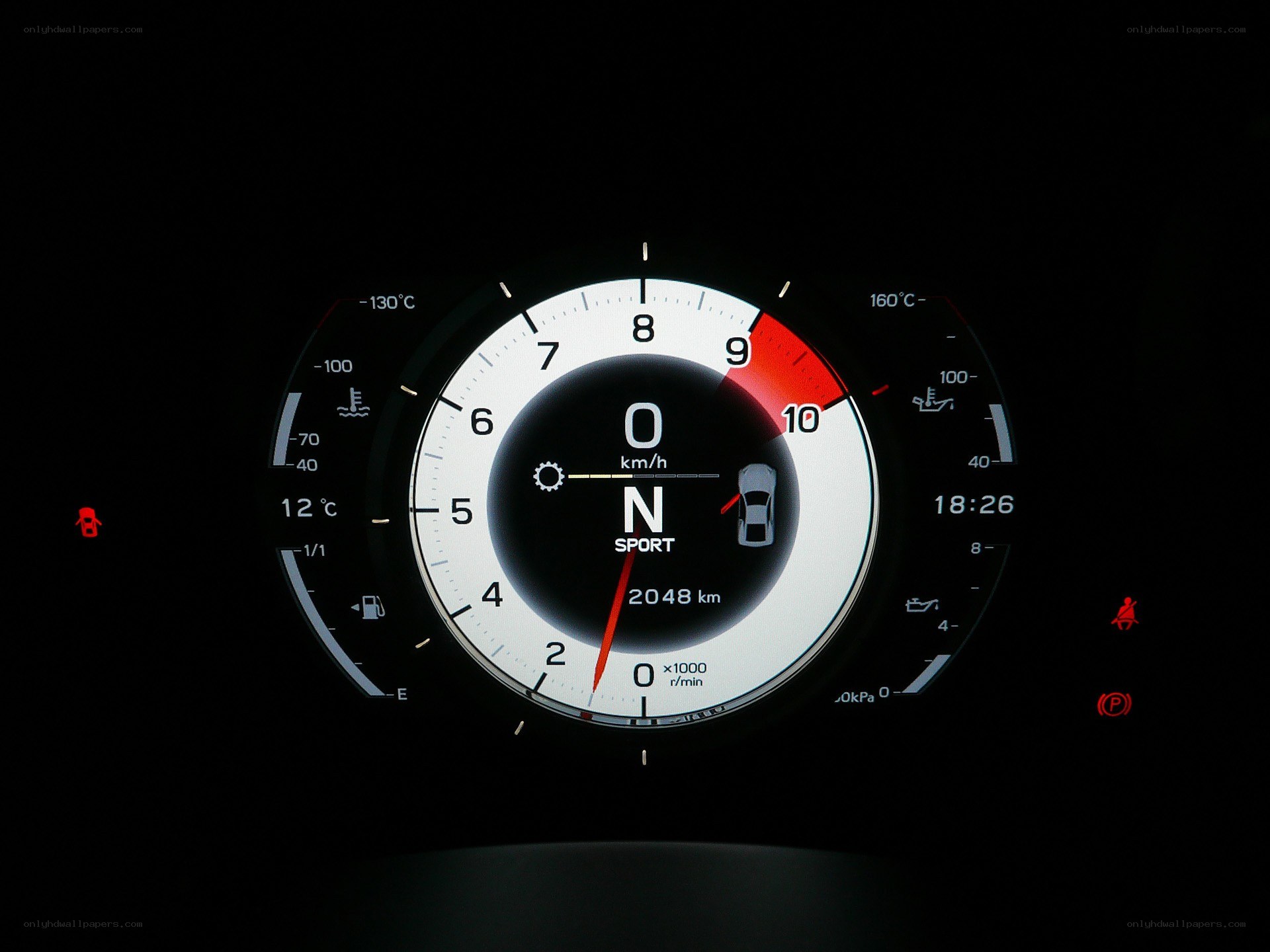 car dashboard display