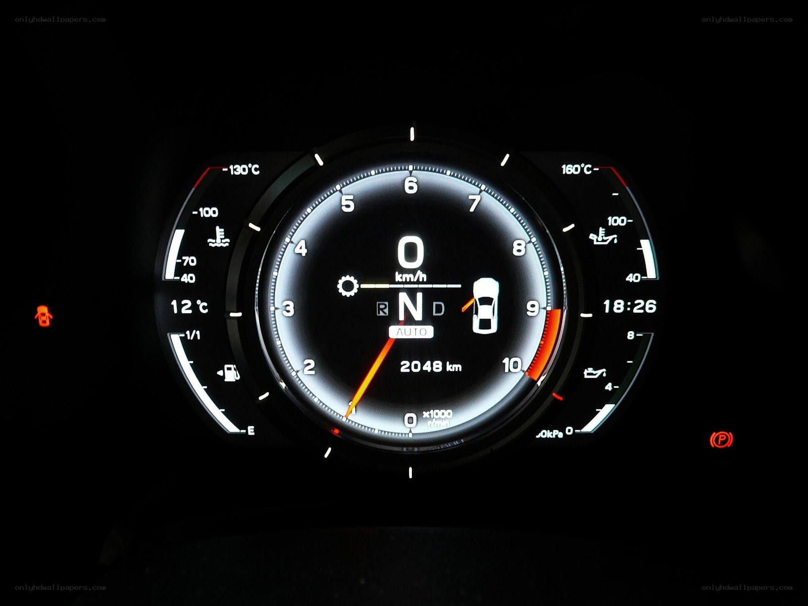 car dashboard display
