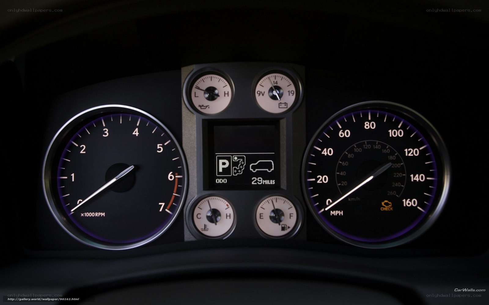car dashboard display