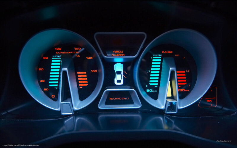 Car Dashboard Display — Black, Dark, Night