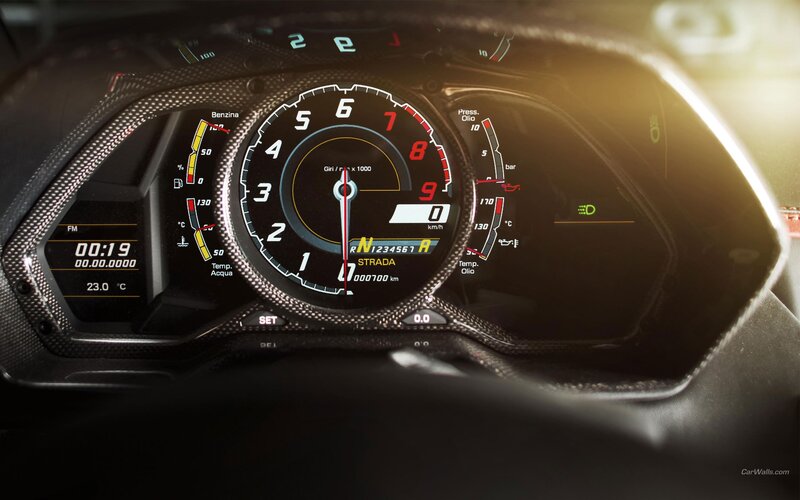 Car Dashboard Display — Black, Dramatic, Photograph, Digital Gauges