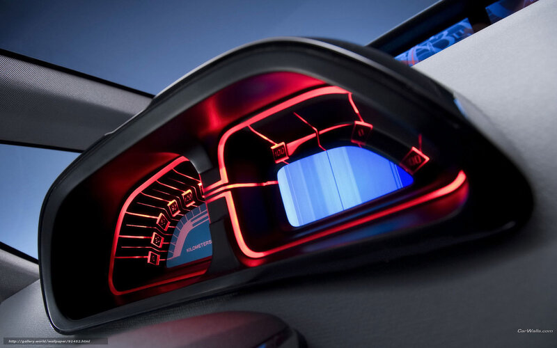 Car Dashboard Display — Black, Futuristic