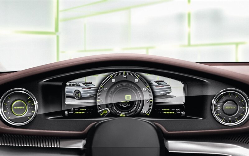 Car Dashboard Display — Black, Modern, 3d Render