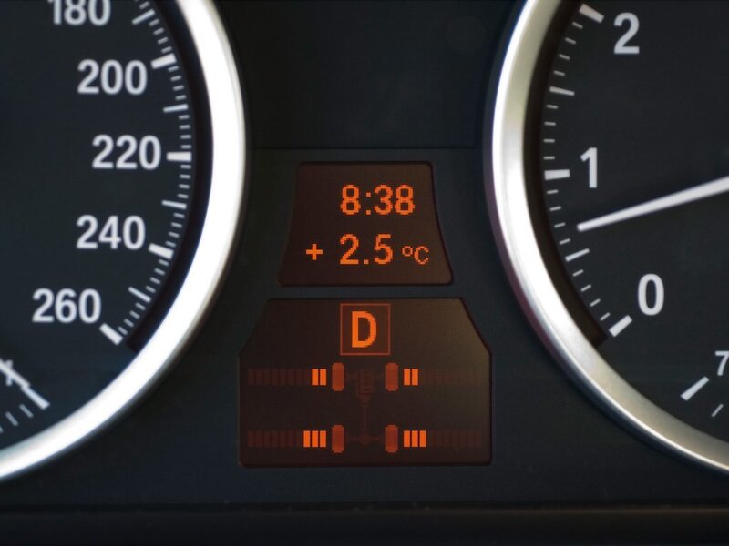 Car Dashboard Display — Black, Neutral, Photograph, Speedometer, Tachometer, Digital Display, Orange