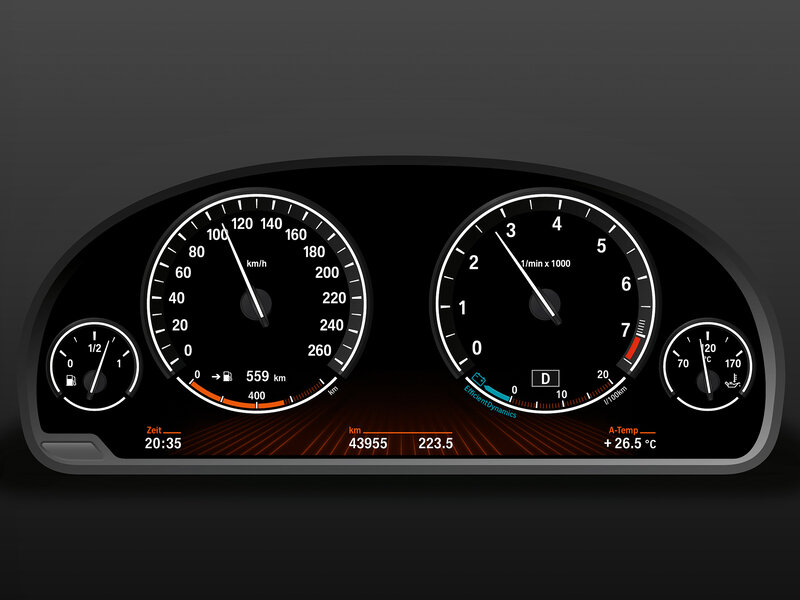 Car Dashboard Display — Black, Technical, 3d Render