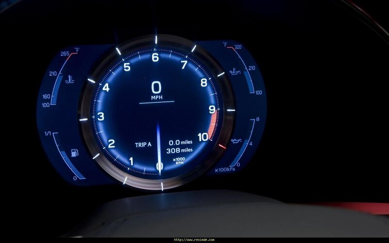 Car Dashboard Display — Blue, Dark