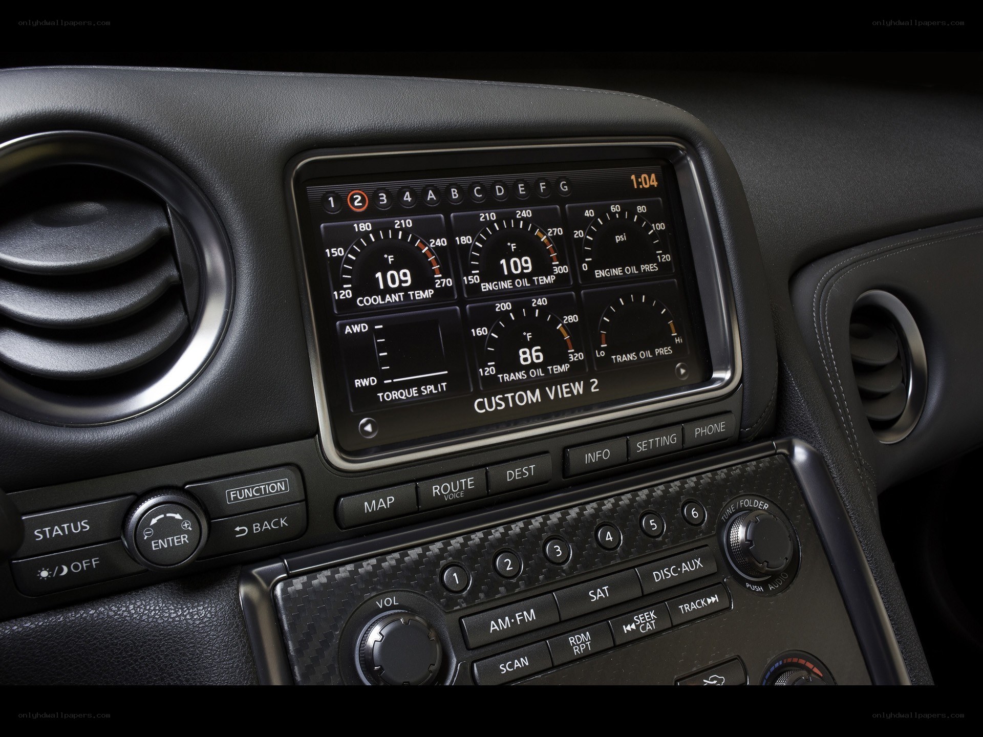 car dashboard display screen