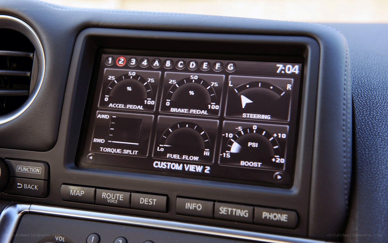car dashboard display screen
