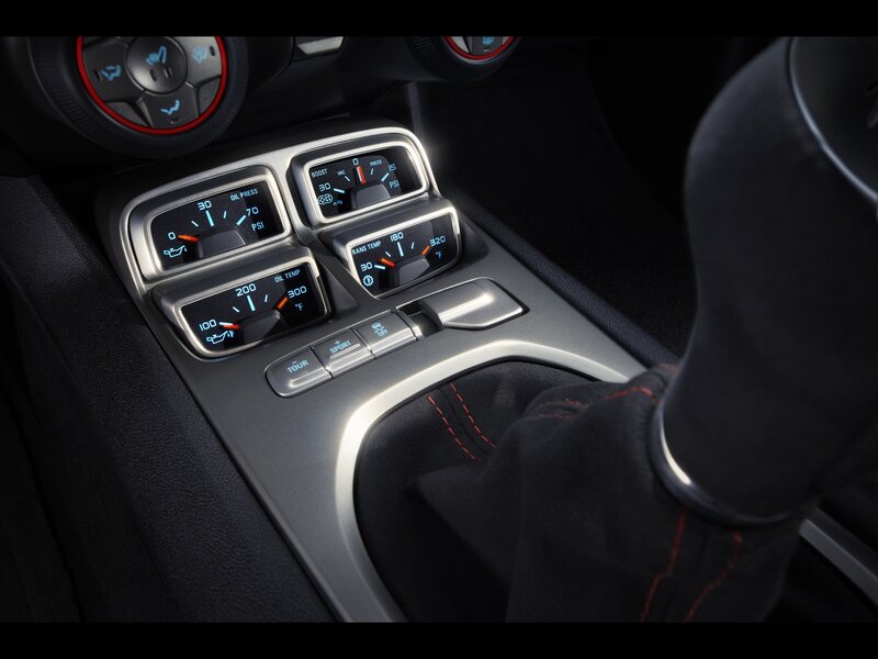 car dashboard gauges and shifter