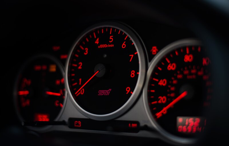 Car Dashboard Gauges — Black, Dark, Night, Photograph