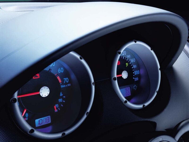 Car Dashboard Gauges — Black, Dark, Photograph