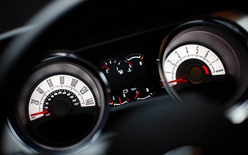 Car Dashboard Gauges — Black, Dramatic, Photograph, Speedometer, Tachometer