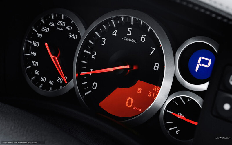 Car Dashboard Gauges — Black, Dramatic, Photograph