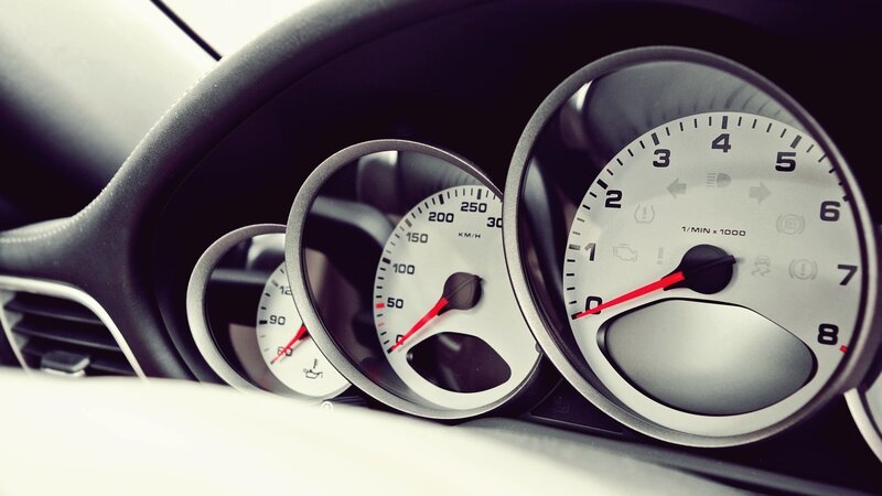 Car Dashboard Gauges — Black, Neutral, Photograph, Steering Wheel
