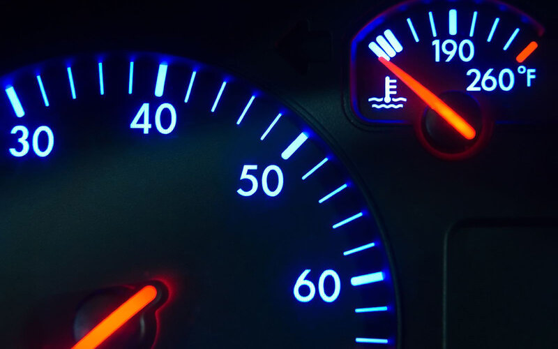 Car Dashboard Gauges — Blue, Dark