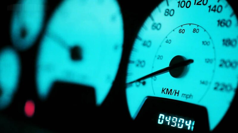 Car Dashboard Gauges — Cyan