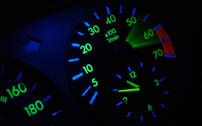 Car Dashboard Gauges — Green