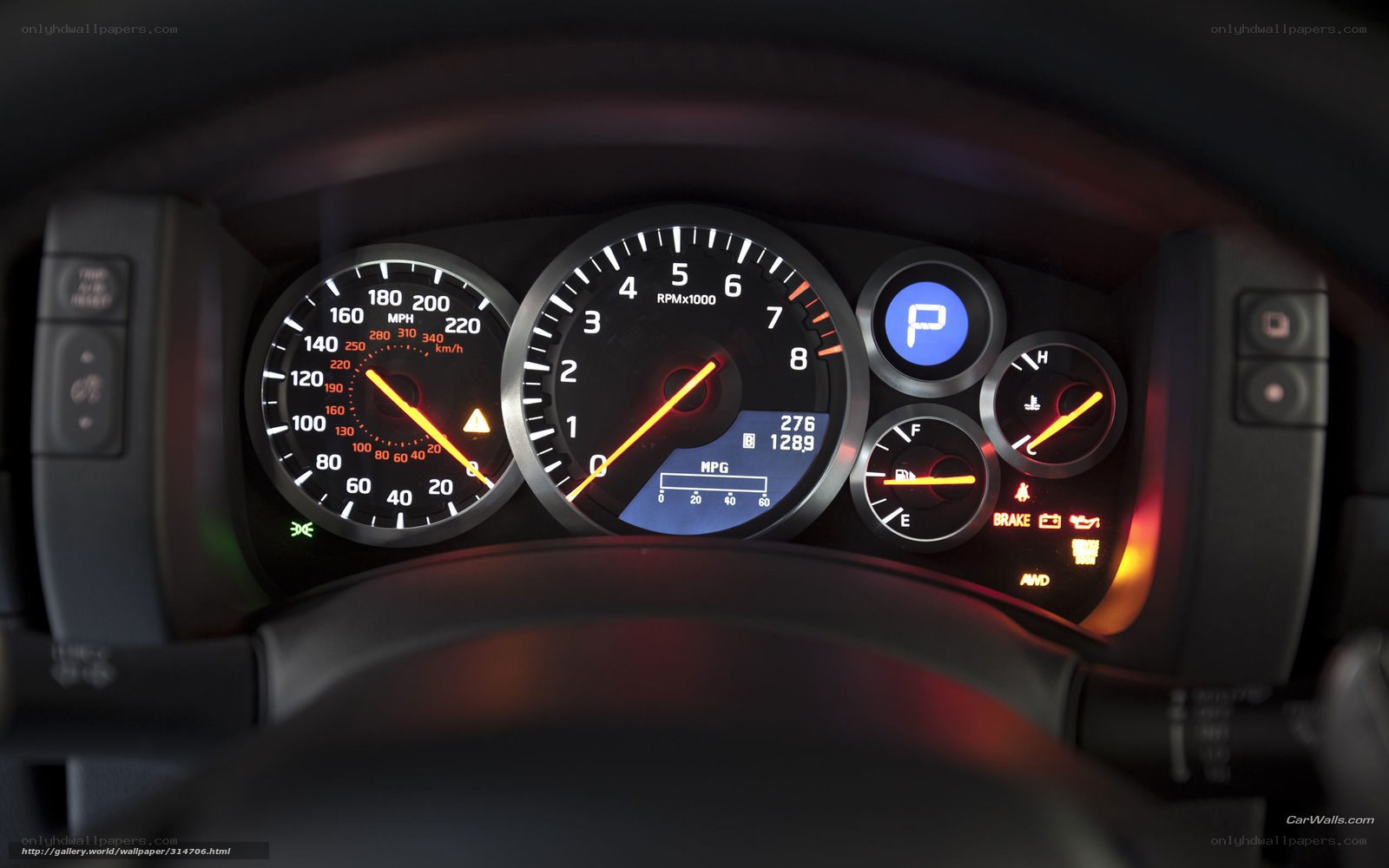 car dashboard instrument cluster