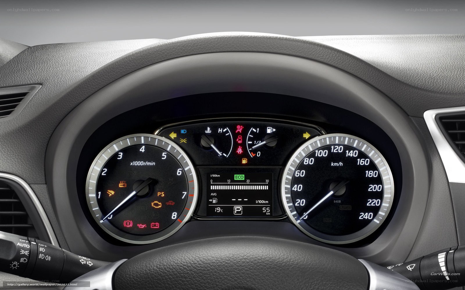 car dashboard instrument cluster