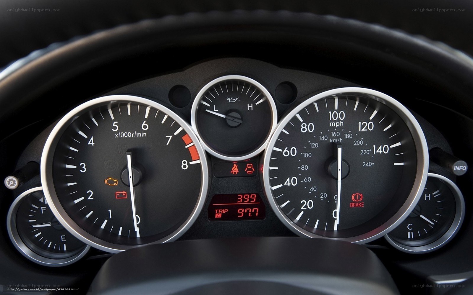 car dashboard instrument cluster