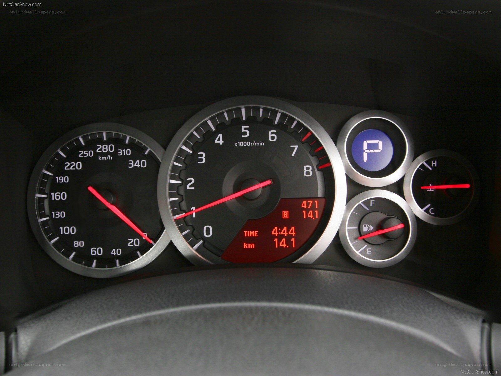 car dashboard instrument cluster