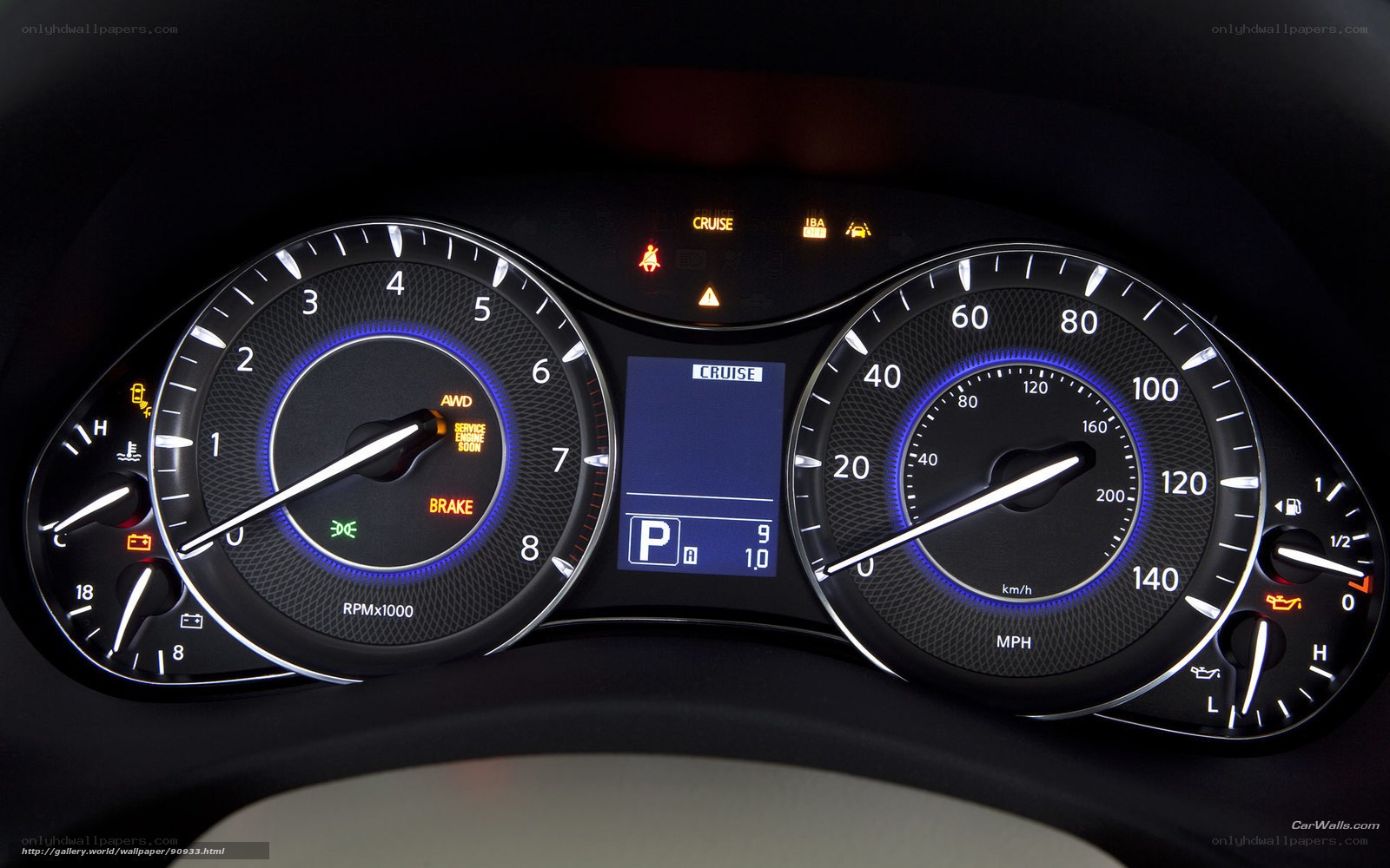 car dashboard instrument cluster