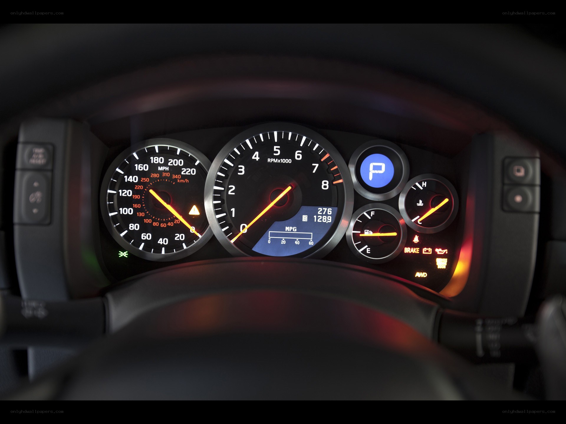car dashboard instrument cluster