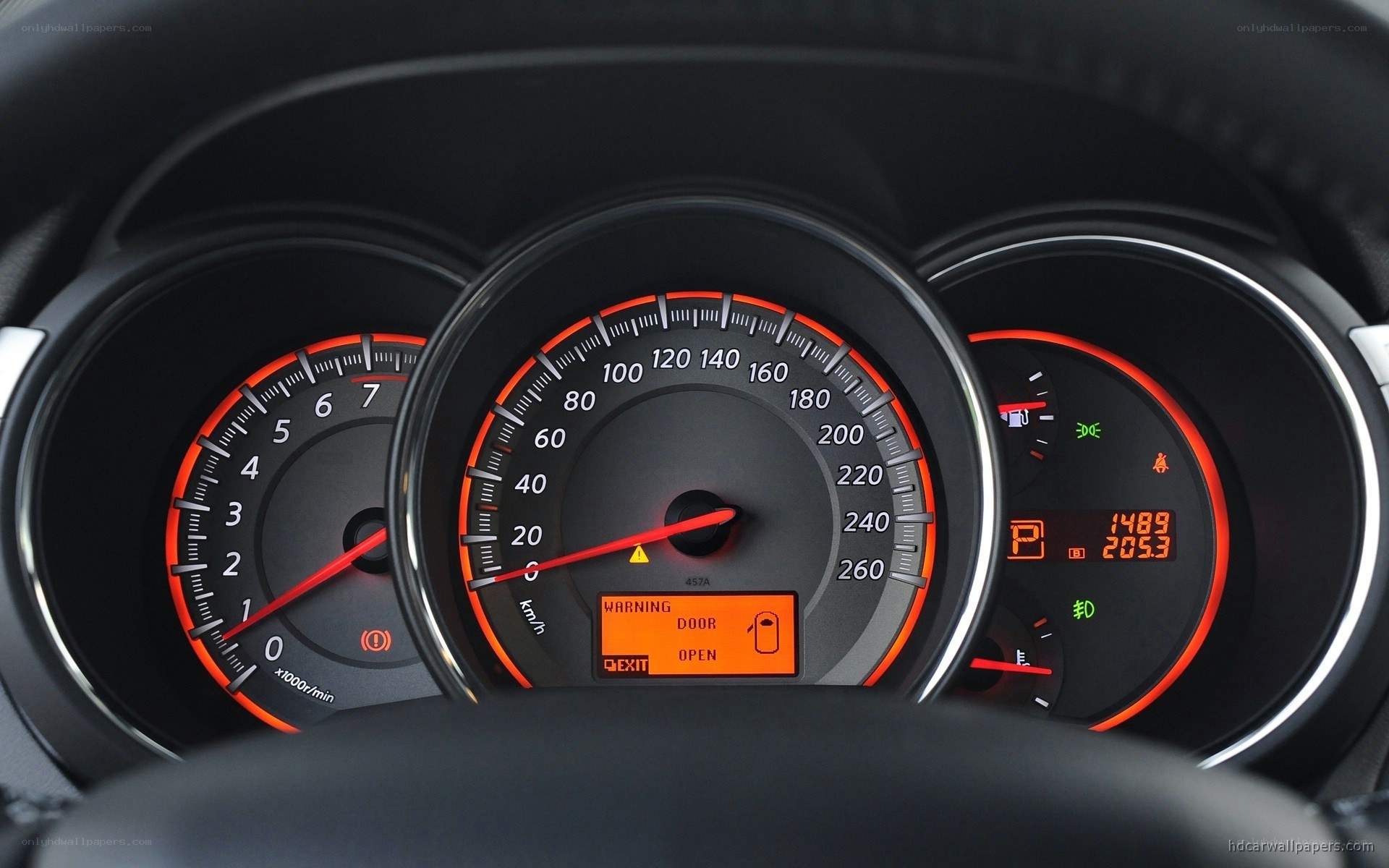 car dashboard instrument cluster