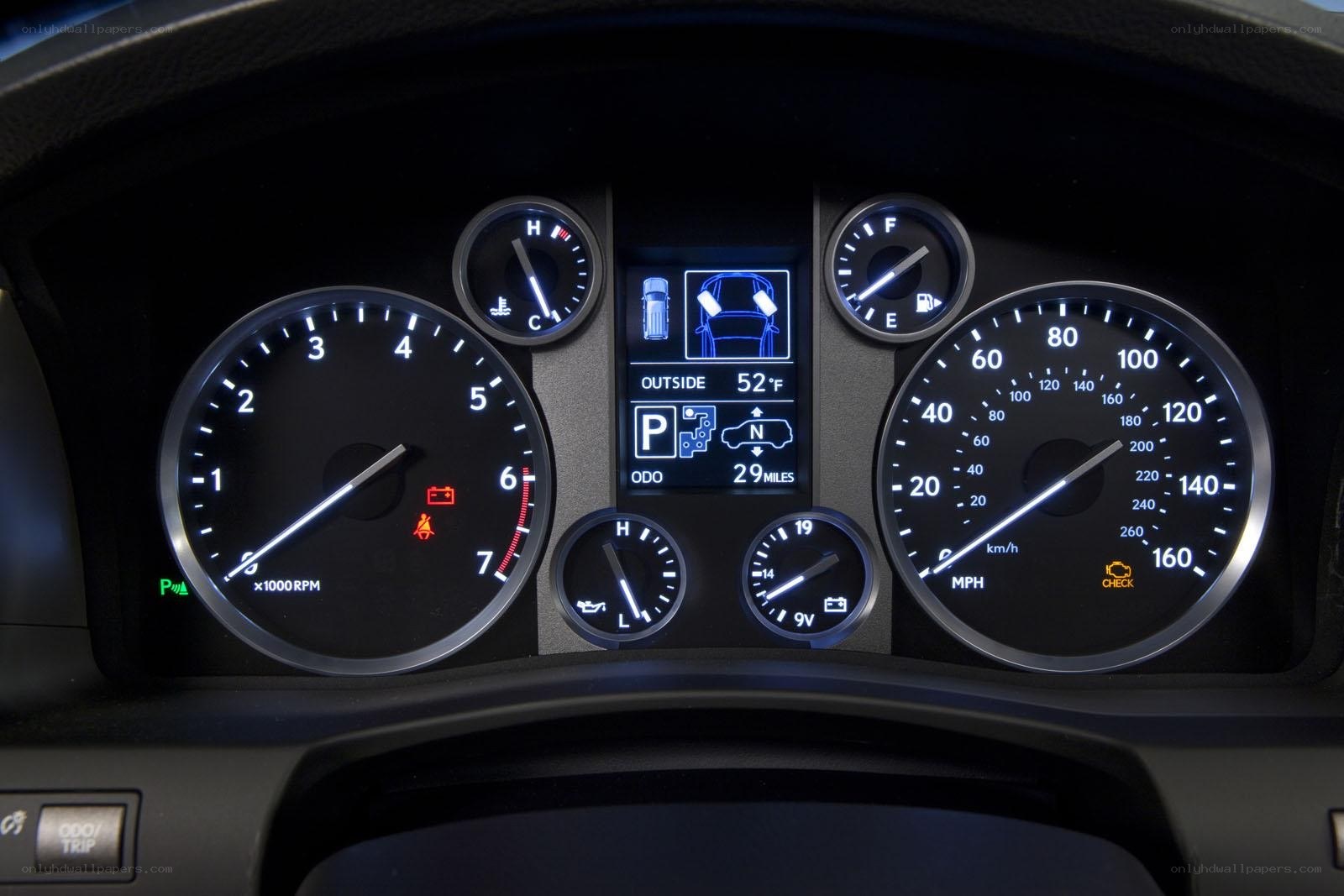 car dashboard instrument cluster