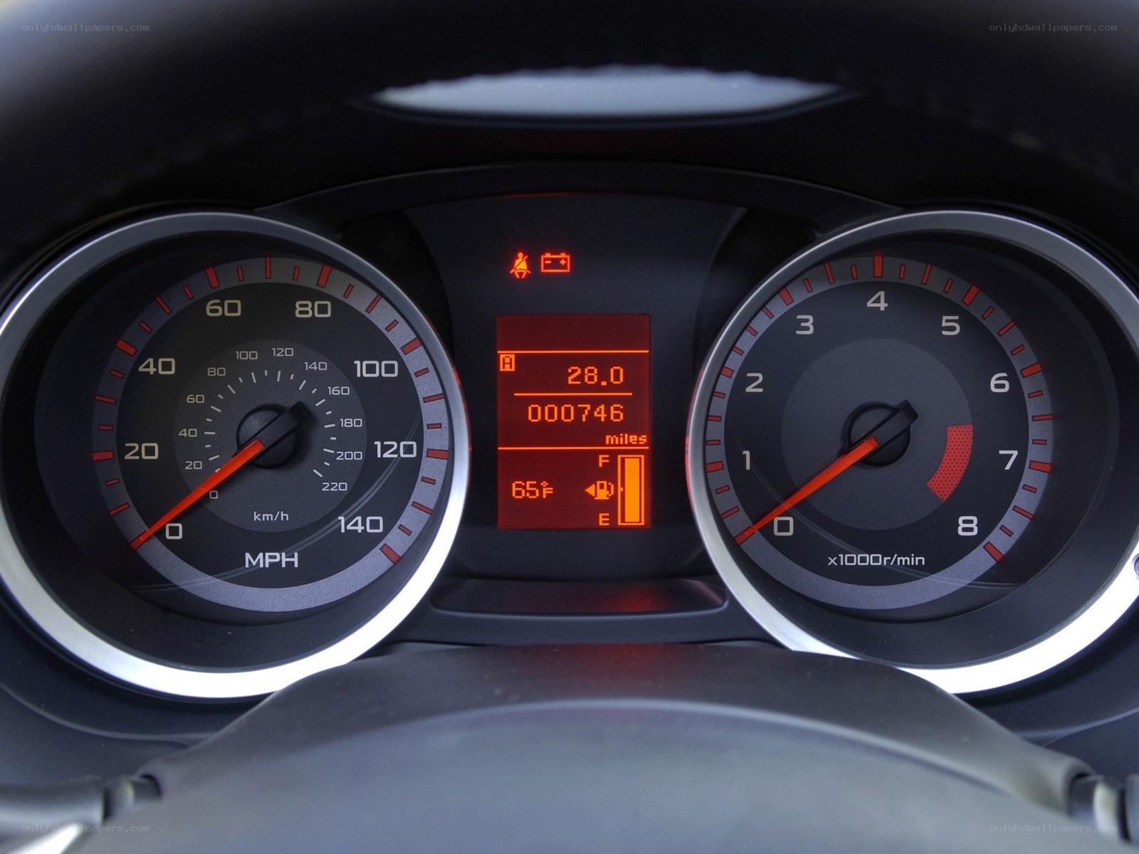 car dashboard instrument cluster