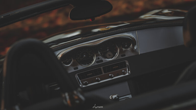 Car Dashboard Interior — Black, Dramatic, Sunset