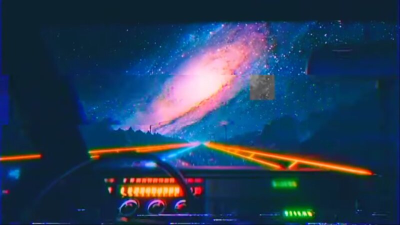 Car Dashboard View — Blue