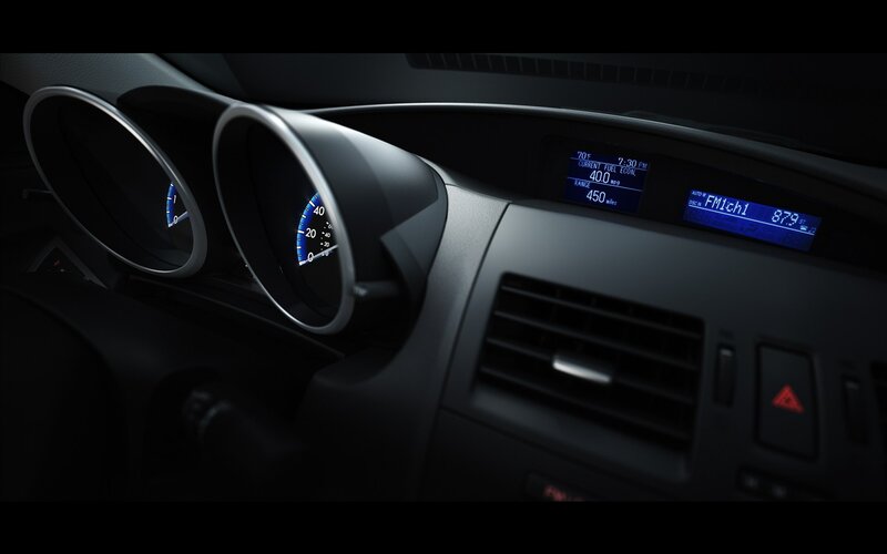 Car dashboard with digital display