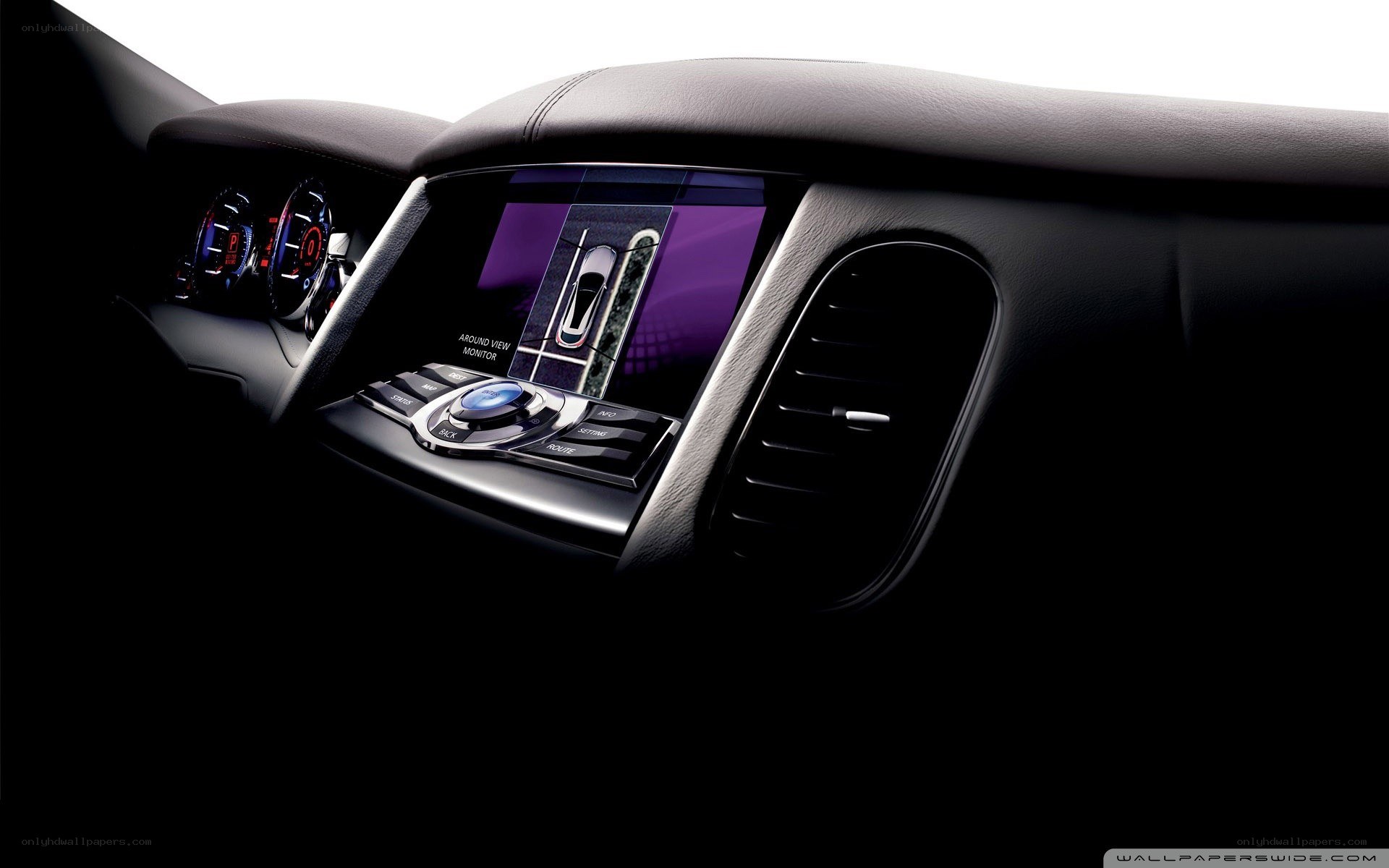 car dashboard with infotainment system