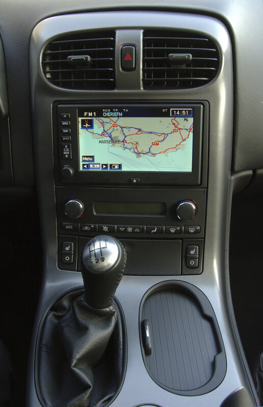 car dashboard with navigation