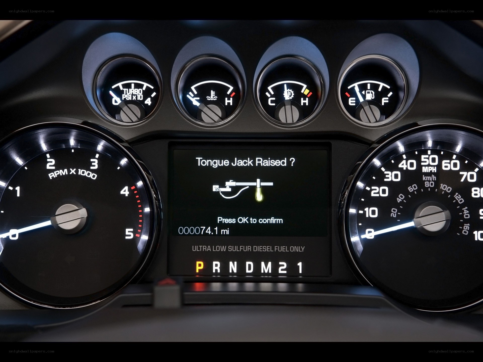 car dashboard with warning message