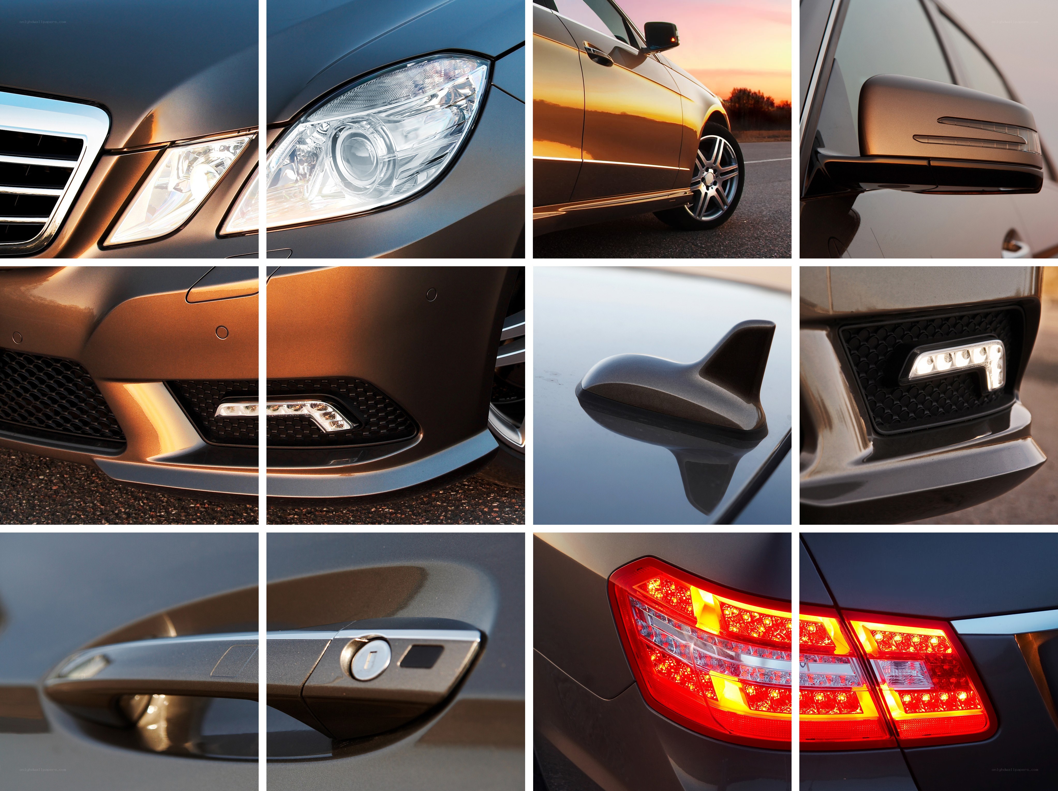 Car design details collage
