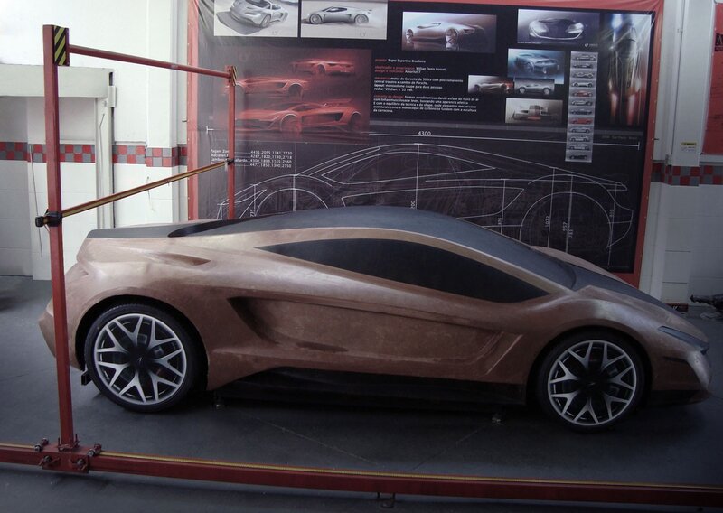 Car design prototype in workshop