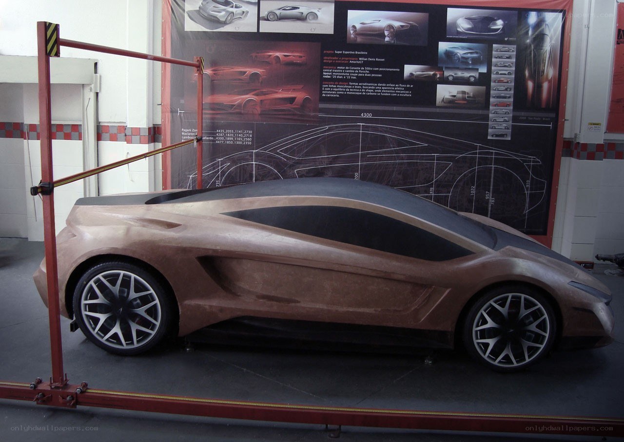 Car design prototype in workshop