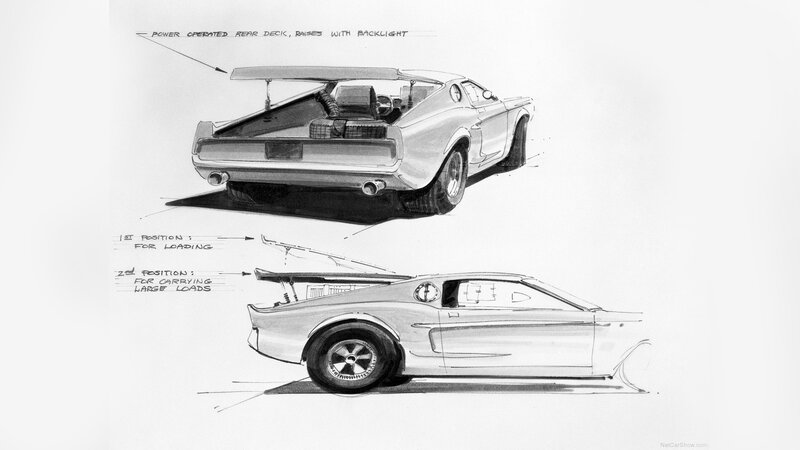 Car Design Sketch — Black, Technical